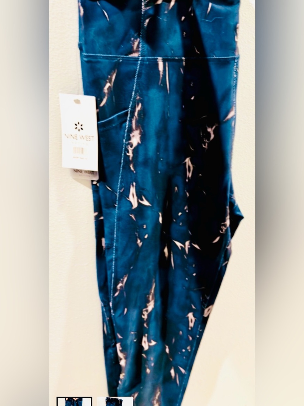 XL Nine West Leggings WITH Pockets. Soft Flattering high waist! Royal with Gold